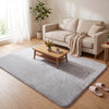 Tapis de salon poils ras doux antiderapant 160x230cm uni gris - vounat.shop