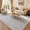 Tapis de salon poils ras doux antiderapant 240x340cm uni gris - vounat.shop