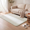 Tapis de salon poils ras doux antiderapant 120x160cm uni crème - vounat.shop