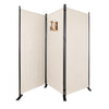 Paravent interieur separateur 3 panneaux autoportant pliable 262 x 30 x 173 cm Beige - vounat.shop