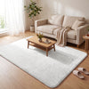 Tapis de salon poils ras doux antiderapant 160x230cm uni crème - vounat.shop