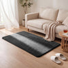 Tapis de salon poils ras doux antiderapant 80x150cm uni anthracite - vounat.shop