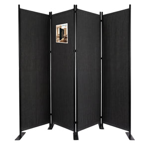 Paravent interieur separateur 4 panneaux autoportant pliable 228 x 30 x 164 cm Anthracite - vounat.shop