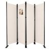 Paravent interieur separateur 4 panneaux autoportant pliable 228 x 30 x 164 cm Beige - vounat.shop
