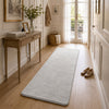 Tapis de salon poils ras doux antiderapant 60x180cm uni gris - vounat.shop