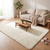 Tapis de salon poils ras doux antiderapant 160x230cm uni beige - vounat.shop