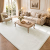 Tapis de salon poils ras doux antiderapant 240x340cm uni crème - vounat.shop
