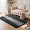 Tapis de salon poils ras doux antiderapant 120x160cm uni anthracite - vounat.shop