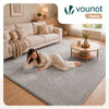 Tapis de salon poils ras doux antiderapant 200x300cm uni gris - vounat.shop