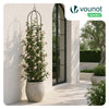 Lot de 4 Tuteur de jardin obelisque 194 cm en metal Noir - vounat.shop