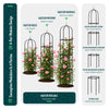 Lot de 4 Tuteur de jardin obelisque 194 cm en metal Noir - vounat.shop