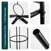 Lot de 4 Tuteur de jardin obelisque 194 cm en metal Noir - vounat.shop