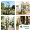 Lot de 4 Tuteur de jardin obelisque 194 cm en metal Noir - vounat.shop