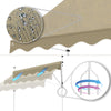 Auvent retractable manuel sans percage 200cm beige - vounat.shop
