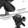 Ventilateur poele bois 4 lames avec Protection Contre le Surchauffe - vounat.shop