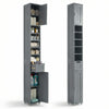 Meuble rangement salle de bain Haut colonne 180x20x20cm MDF gris - vounat.shop