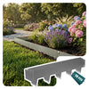 Lot de 10 Bordures de jardin acier galvanise avec pointes ancrages 106x18cm gris - vounat.shop