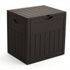 Coffre de Rangement Exterieur 126L en PP 56x43x53CM Style Bois Marron - vounat.shop