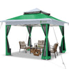 Tonnelle de jardin exterieure pliable avec moustiquaire Pop up 3.6x3.6m vert - vounat.shop