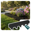Lot de 10 Bordures de jardin acier galvanise avec pointes ancrages 106x18cm noir - vounat.shop