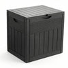 Coffre de Rangement Exterieur 126L en PP 56x43x53CM Style Polyrotin Noir - vounat.shop