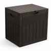 Coffre de Rangement Exterieur 126L en PP 56x43x53CM Style Polyrotin Marron - vounat.shop
