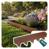 Lot de 10 Bordures de jardin acier galvanise avec pointes ancrages 106x18cm marron - vounat.shop