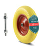 Roue increvable 4.80/4.00-8 en PU pour brouette diable alesage 20mm 392x92 mm Jaune - vounat.shop