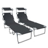 Transat pare soleil Lot de 2 pcs Noir - vounat.shop