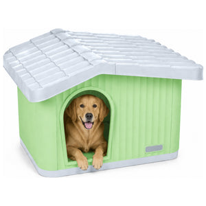 Maison pour chat chien plastique interieur exterieur 75x63x51cm Vert - vounat.shop