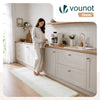 Tapis de salon poils ras doux antiderapant 60x180cm uni crème - vounat.shop