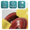 Lot de 4 Roue increvable 4.80/4.00-8 en PU pour brouette diable alesage 20mm 392x92 mm Jaune - vounat.shop