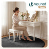 Tapis de salon poils ras doux antiderapant ф160cm uni anthracite - vounat.shop