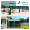 Tonnelle de jardin exterieure pliable avec moustiquaire Pop up 3.6x3.6m vert - vounat.shop