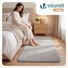 Tapis de salon poils ras doux antiderapant 120x160cm uni gris - vounat.shop