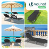 Transat pare soleil Lot de 2 pcs Noir - vounat.shop