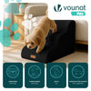 Escalier pour chien et chat en mousse haute densite et housse lavable 57x40x40cm noir - vounat.shop