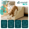 Escalier pour chien et chat en mousse haute densite et housse lavable 57x40x40cm beige - vounat.shop