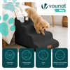 Escalier pour chien et chat en mousse haute densite et housse lavable 72x40x50cm noir - vounat.shop