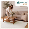 Tapis de salon poils ras doux antiderapant 140x200cm uni crème - vounat.shop