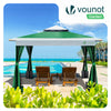 Tonnelle de jardin exterieure pliable avec moustiquaire 3.6x3.6m vert - vounat.shop