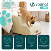 Escalier pour chien et chat en mousse haute densite et housse lavable 40x40x30cm beige - vounat.shop