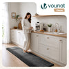 Tapis de salon poils ras doux antiderapant 60x180cm uni anthracite - vounat.shop