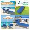 Transat pare soleil Lot de 2 pcs Bleu - vounat.shop