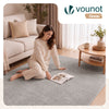 Tapis de salon poils ras doux antiderapant 160x230cm uni gris - vounat.shop