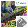 Lot de 10 Bordures de jardin acier galvanise avec pointes ancrages 106x18cm gris - vounat.shop