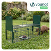 Piege pour animaux vivants cage trappe en metal 60x18x25cm vert - vounat.shop