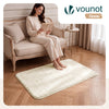 Tapis de salon poils ras doux antiderapant 80x150cm uni beige - vounat.shop