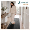Tapis de salon poils ras doux antiderapant 80x200cm uni anthracite - vounat.shop