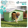 Maison pour chat chien plastique interieur exterieur 75x63x51cm Vert - vounat.shop